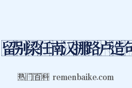 留别梁任南汉挪路卢造句是什么意思的图片